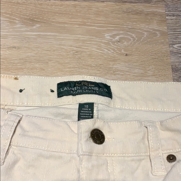 Corduroy white Ralph Lauren pants. - Picture 3 of 6